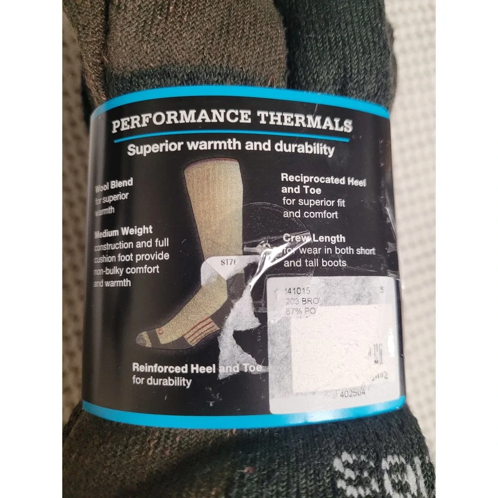 Dickies Mens Wool Blend Trekker Thermals Crew Socks 4 Pairs Sz 6-12 Mid Weight - Picture 2 of 6